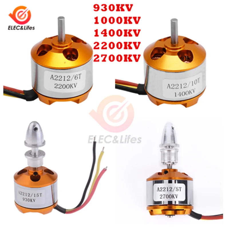 A2212 930KV 1000KV 1400KV 2200KV 2700KV Brushless Motor For RC Aircraft Plane Outrunner Toy Hobby motor Multicopper DIY Kit