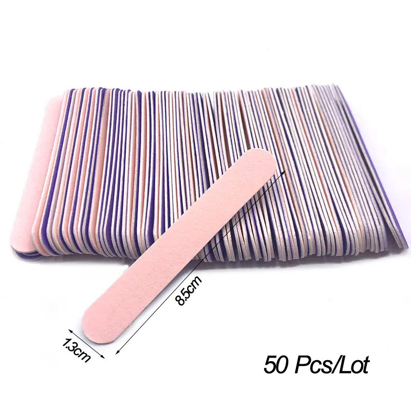 50Pcs Wooden Nail Files Set Pink Nail Sandpaper Disposable File Cuticle Remover Buffers Slim Callus Nail Art Tools Manicure Tool - Image 8