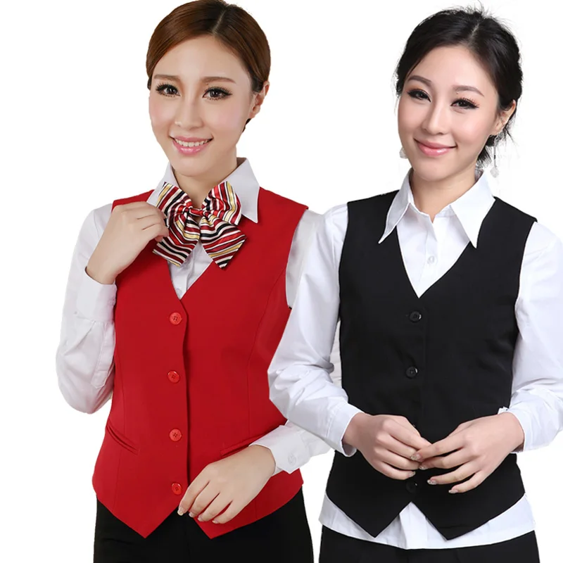 

2022 New Women Elegant OL Waistcoat Vest Gilet V-Neck Business Career Ladies Tops Office Formal Work Wear Outerwear