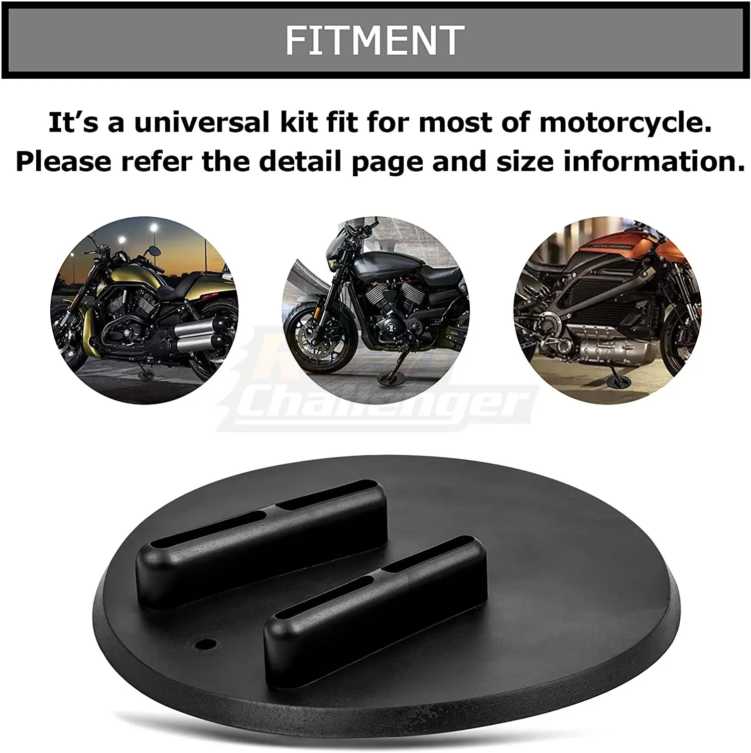 Motorcycle Side Stand Plate Pad High Strength Kickstand Pad Plate Support U