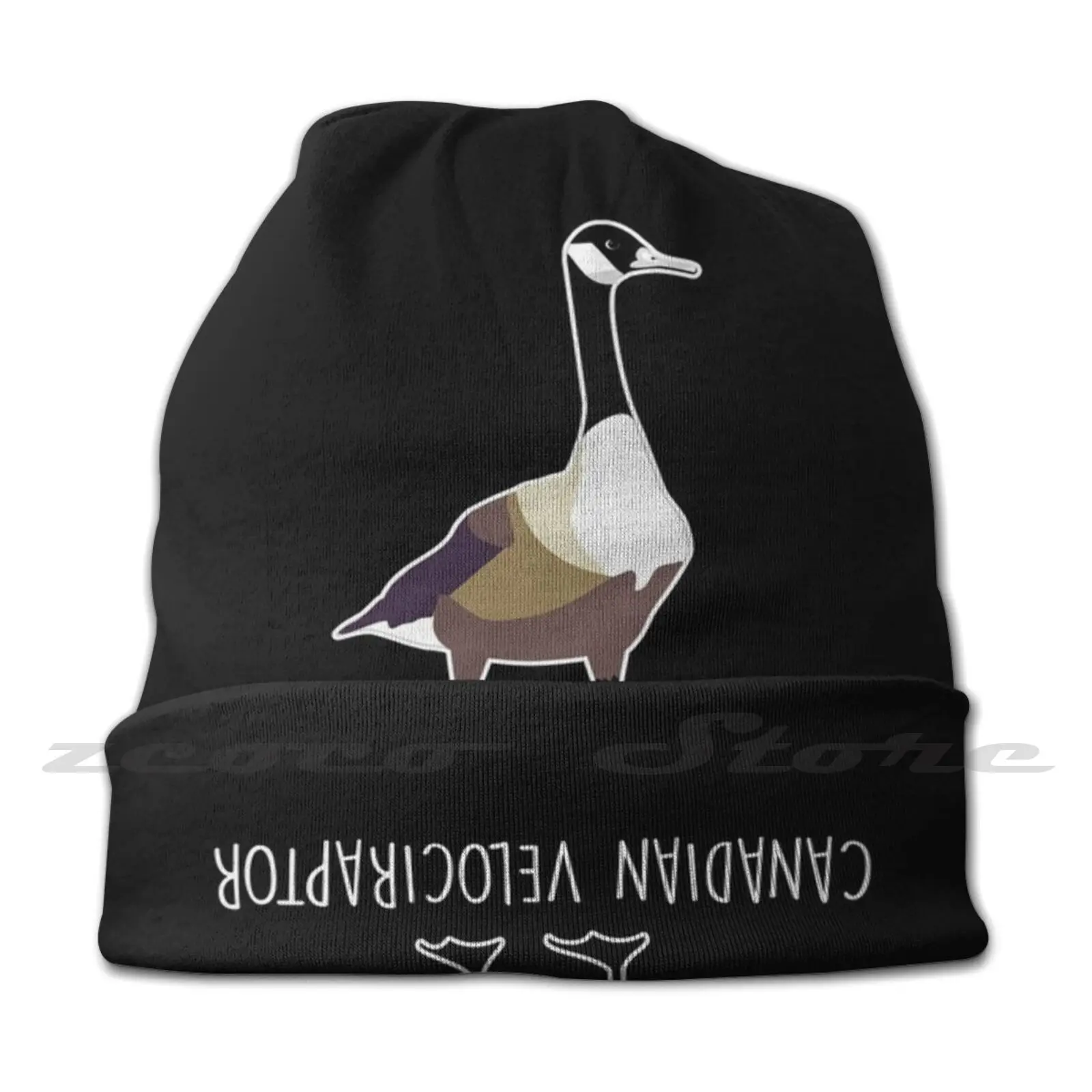 Canadian Velociraptor Proper Goose Animal Name Knit Hat Hedging Cap Soft Elasticity Outdoor Sports Leisure Best Trending Funny