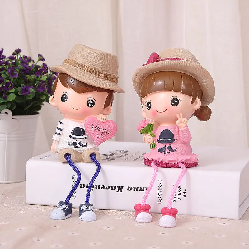 Home Decoration Accessories Resin Hanging Feet Dolls Living Room Small Ornaments Crafts Cute Creative Room Bedroom Furnishings