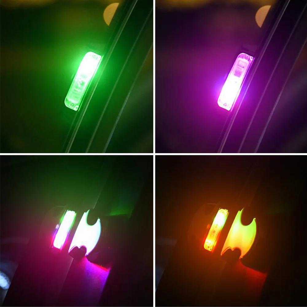 

2PCS Car Door Safety Lamps Opening Warning Lights Anti-Collision Wireless Anti Rear-End Collision Magnetic Design