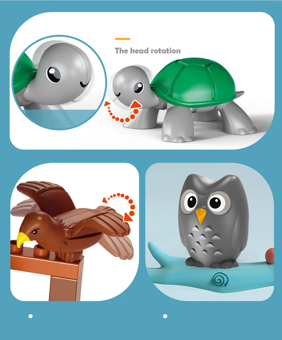 NEUE Große Größe Bausteine Zubehör Figuren Tiere Block Dinosaurier Känguru DIY Ziegel Montage Spielzeug Für Kinder Kinder Geschenk – Detail 11