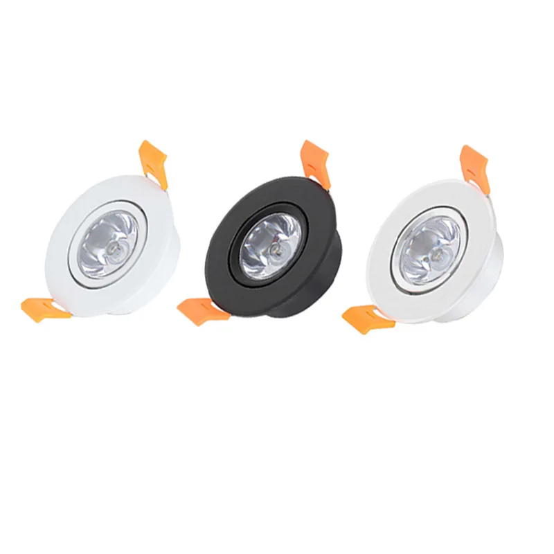 RGB led typu downlight Mini okrągły 3W AC110V 220V LED sufitu światła wpuszczone światło punktowe DC12V dla Bar Ktv salon tle kinkiet