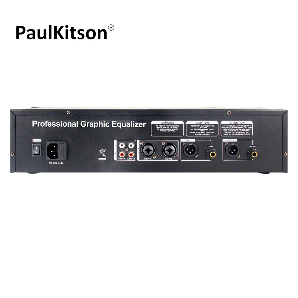 جهاز 2U معادل الصوت ثنائي الطيف 31 نطاقًا رقميًا للتأثير الصوتي DSP Equalizador نظام صوت كاريوكي المنزلي للمسرح