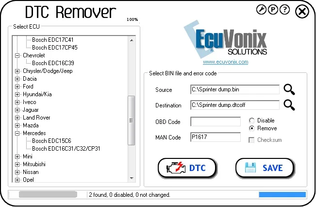 EcuVonix Full Pack (DTC Remover 2.5.6 +IMMO Universal Decoding 4.5+ EDC17 Checksum Calc +AIRBAG Universal Repair 3.8