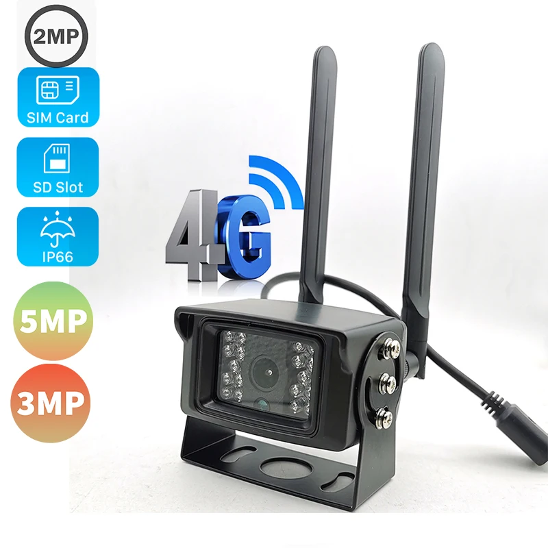 

Outdoor 940nm IR led 5MP 3MP 2MP 3G 4G SIM Card Wireless Wifi IP Camera TF Card Night Vision Bus Taxi Excavator Camera