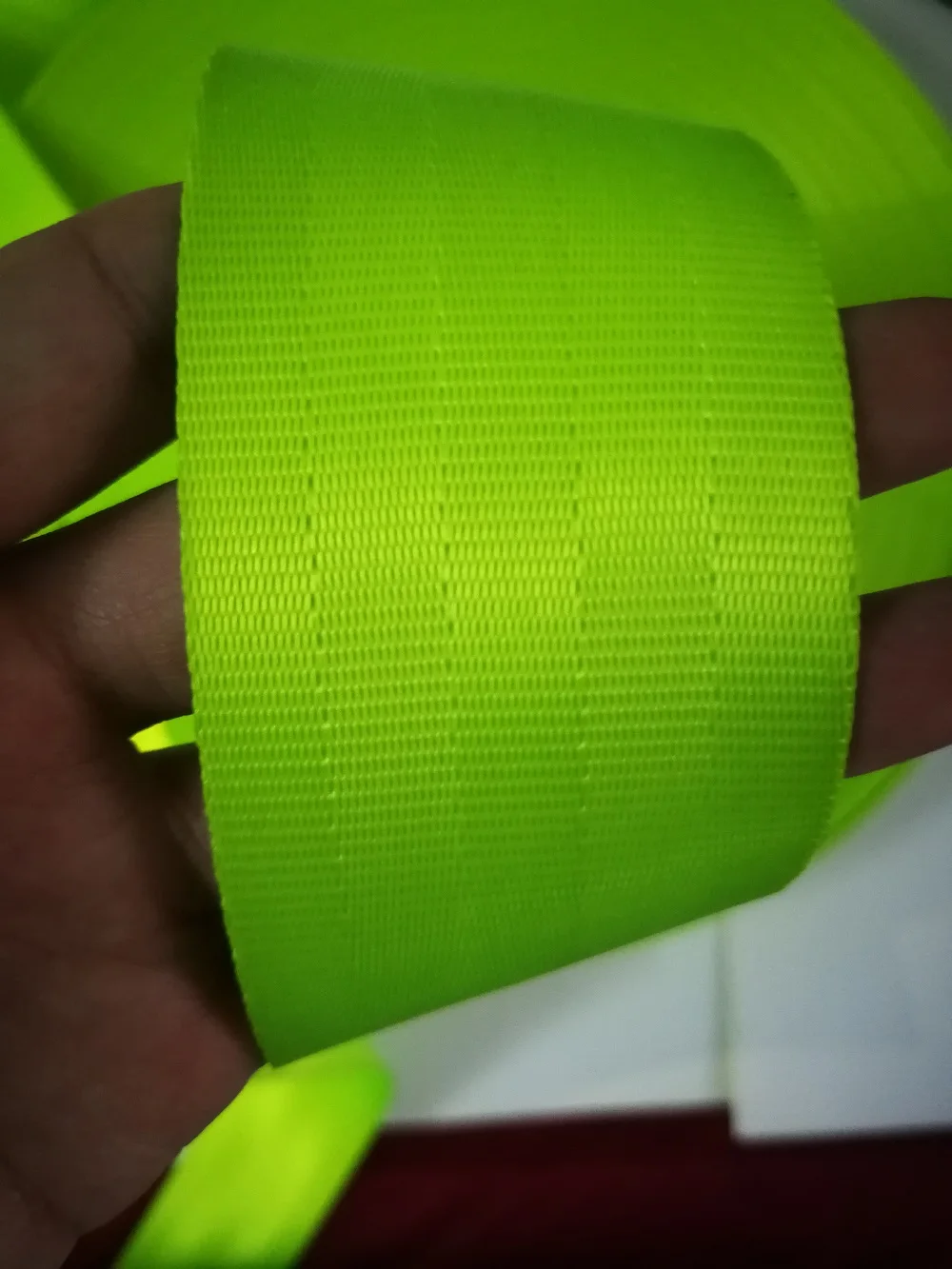 Fluorescent green Car Seat Belt Webbing 3-30Meters Universal Car Personalized Modification Seat Belt Webbing Car Accessories