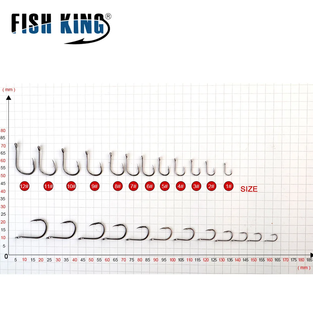 Anzuelos Carbono FISH KING ISEAMA WHIT EYE para Carpa y Bagre - imagen 2