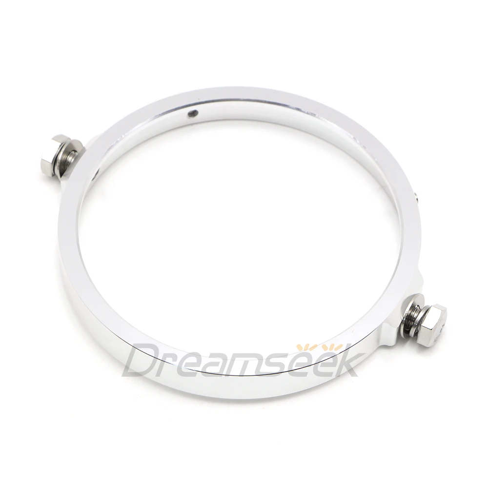 5.75 Inch LED Headlight Mounting Ring Bracket for Harley Suzuki Kawasaki Motorcycle Trim Holder Adapter CNC Alu Silver / Black 3