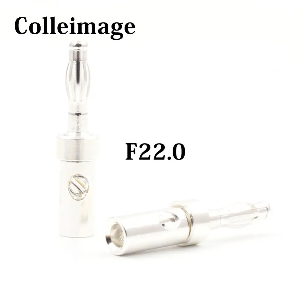 Colleimage-conectores de Cable de altavoz de alta calidad, audio y vídeo Hifi, conectores Banana, Conductor de cobre Chapado en plata pura