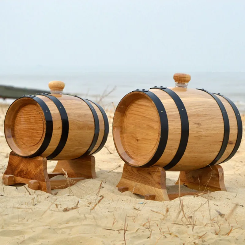 5L Small Oak Barrel home MINI Store liquor Imported Oak Barrel wine set wine Aging Storage Barrel Vineyard Barrel 5L/10L/20L/30L