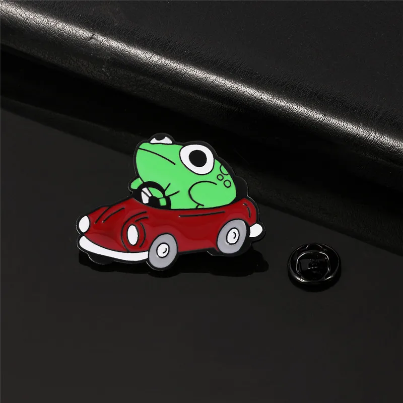 Frog Mushroom Enamel Pin New Hot Sale Unique Design Cute Toad Bag Backpack Badge Brooch pins Jewelry Gift For Friend Wholesale