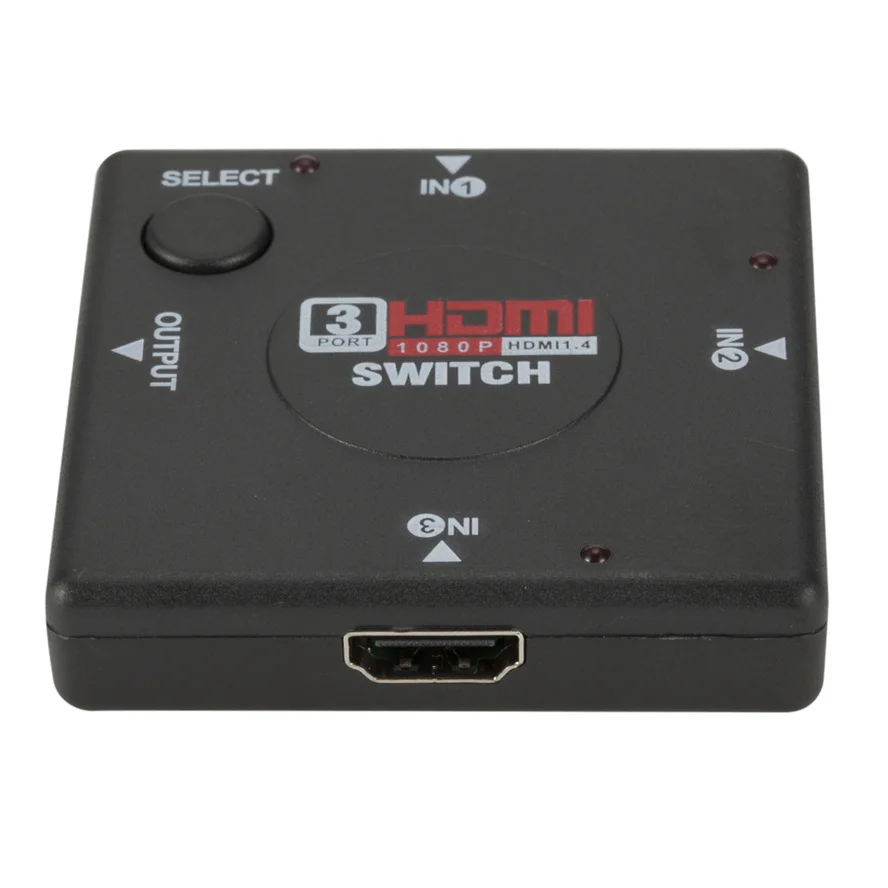 HDMI Switch 3 input 1 Output Mini 3 Port Female to Female HDMI Switcher Splitter Box Selector for HDTV 1080P VIdeo Switcher