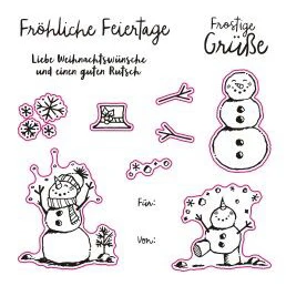 German A snowman Text Silicone Clear Rubber Stamp Sheet Cling Scrapbooking DIY Cute Pattern Photo Album Paper Decoration