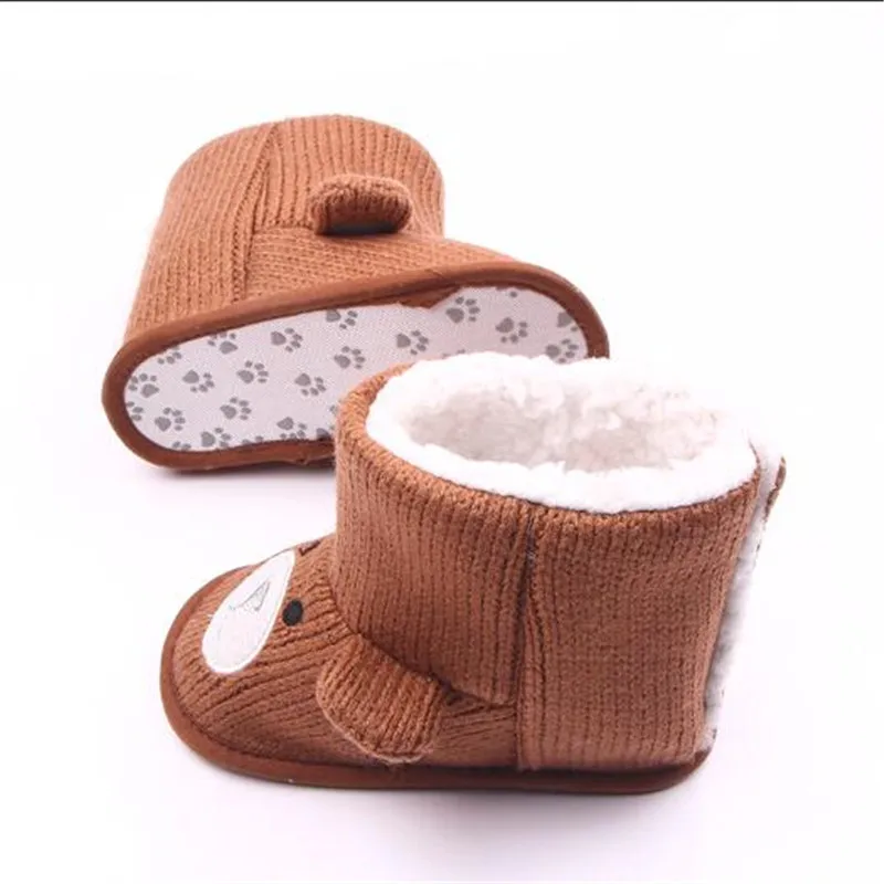 Newborn Baby Booties Lovely Warm Boy Girl Winter Shoes Toddler First Walkers Soft Anti-slip Infant Super Warm Shoes