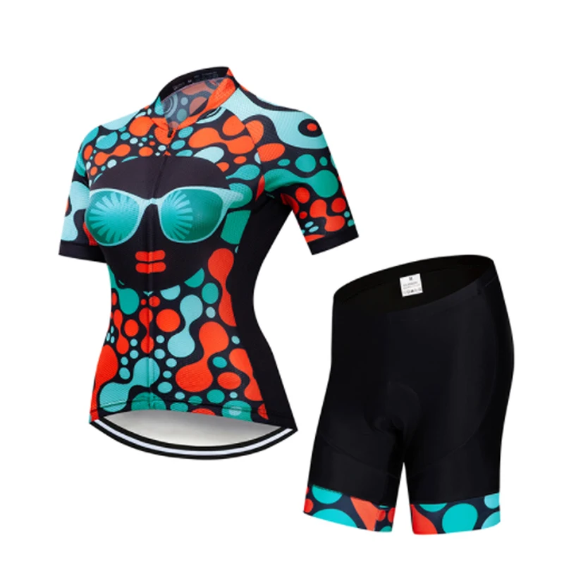 2021 Women Cycling Jerseys Set Hot sale MTB Bike Cycling Clothing Breathable Mountain Bicycle Clothes Summer Bike Uniform Wear