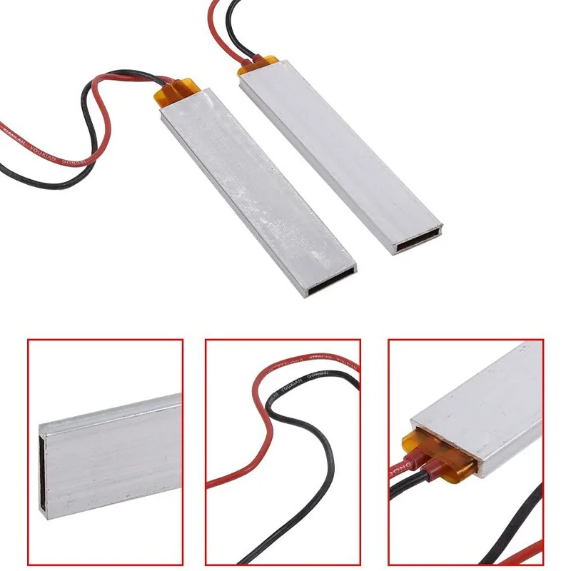 100x21x5mm PTC Heating Element 12-220V Constant Temperature Thermistor Air Heating Sensor Aluminum Hair Dryer Curlers Heater