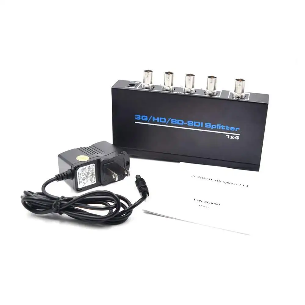 1080P 3G/HD/SD SDI Splitter 1x 4 one SDI BNC input 4 BNC outputs for broadcast SDI Cameras