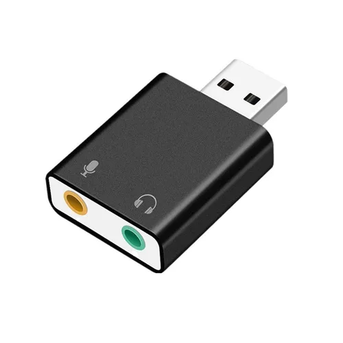 USB 사운드 카드 USB 3.5mm 오디오 이어폰 어댑터, 외장 사운드 카드 7.1 오디오 카드, 마이크 헤드폰 컴퓨터 PC용  Best5