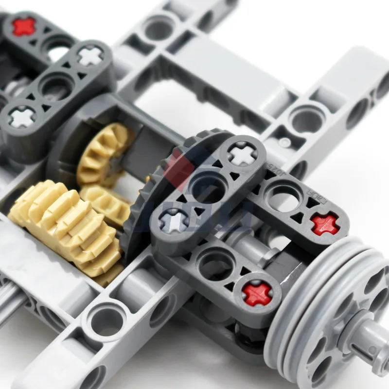 MOC High-Tech Car Rear Drive Suspension Differential System Set Compatible Power Functions M Motor Building Blocks DIY Toys Gift