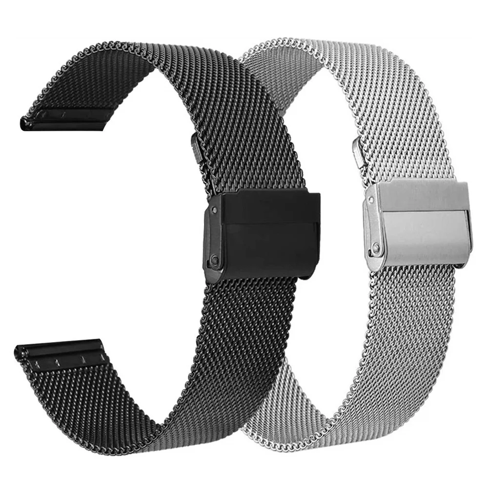Für Samsung Galaxy uhr 46mm Getriebe S3 22mm 20mm edelstahl mesh Milanese armband set für active2 40 mm 44mm strap