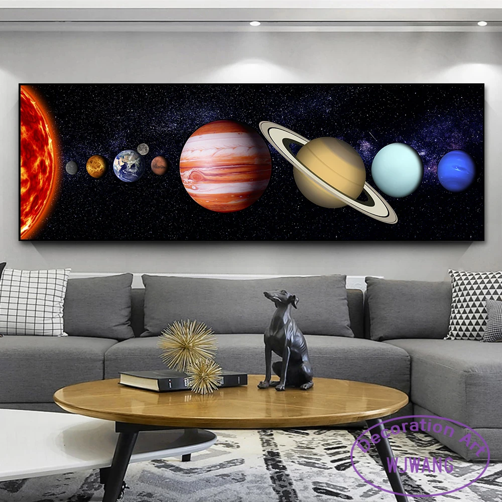 

Solar System Space Planet Canvas Painting HD Print Wall Art Canvas Posters and Prints for Living Room Decor Bedside Art Cuadros