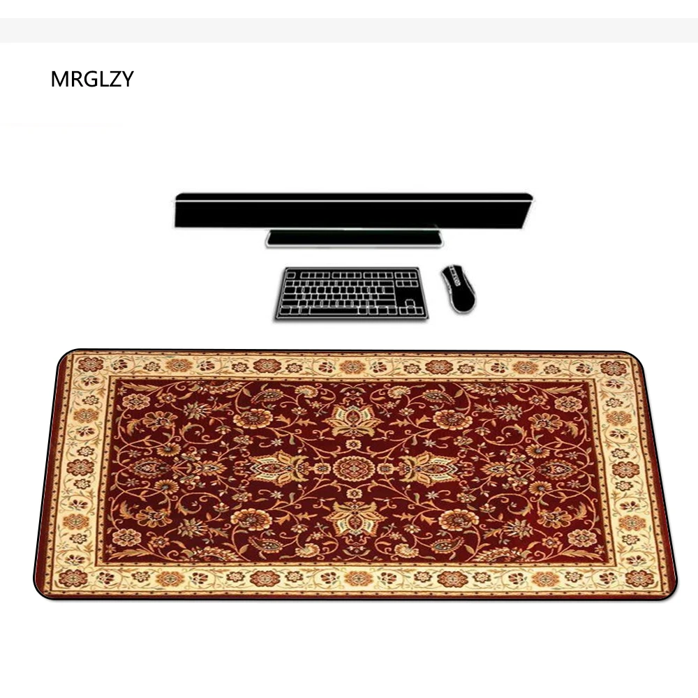 MRGLZY Beautiful Persian Carpet Design 400X900MM Mouse Mat Unique Gamer Mouse Pad Keyboard Pad Large Lengthened Mouse Pad