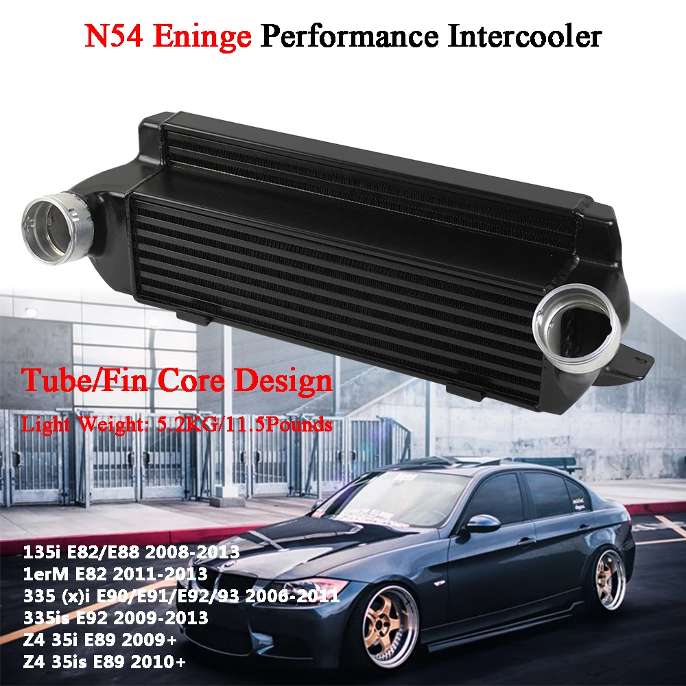 Performance N54 Intercooler Fits for BMW 335i 335is Z4 135i N54 E92 E82 E88 E89 E90 E91 E93 Aluminum Intercooler Light Weight