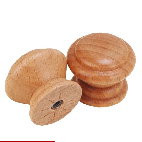 Mushroom Wood Handle Single Hole Drawer Handle Hemu Door Handle Ball Handle Closet Handle Handles for Furniture Door Knob