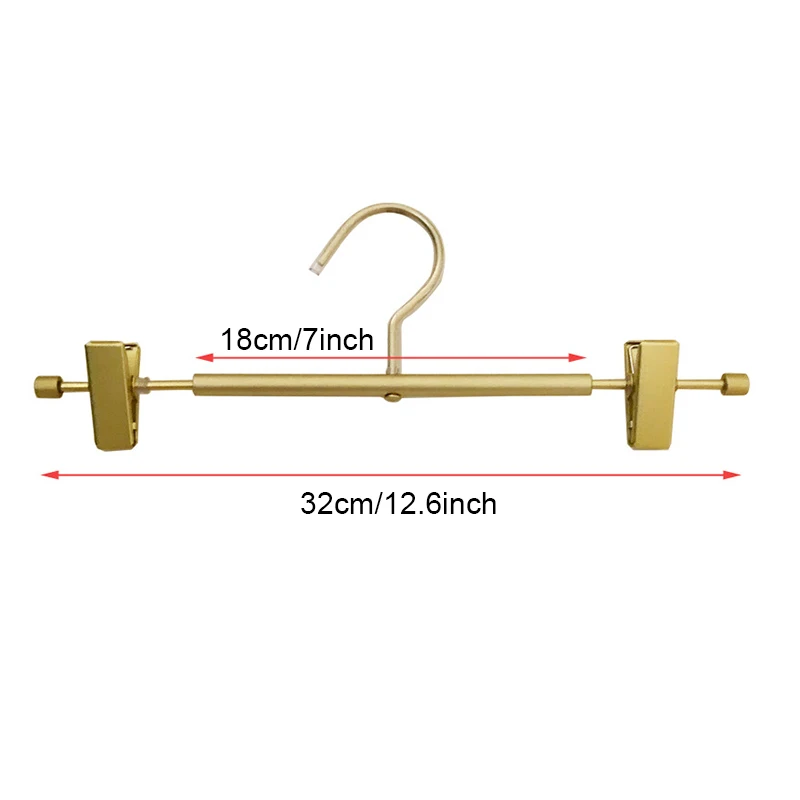 New Clothes Hanger Gold/black/rose Gold Trouser Hanger Movable Clip Multifunction Portable Anti Slip Hanger For Towels Clothes