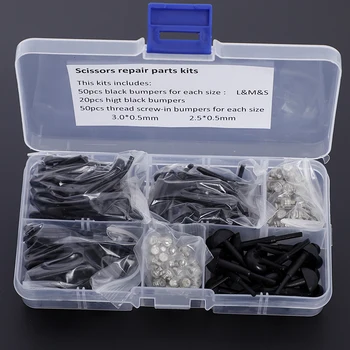 Barber use 1 box scissors repair parts kit 170pcs replacement rubber buffer Silenciador hair scissors accessories PJ-0008