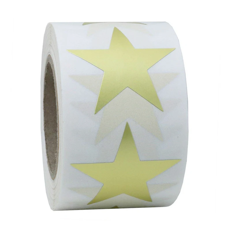 50-500pcs Labels Stickers Star Shape Of Gold Stickers Seal Labels Scrapbooking For Package And Wedding Decoration Paper Golden