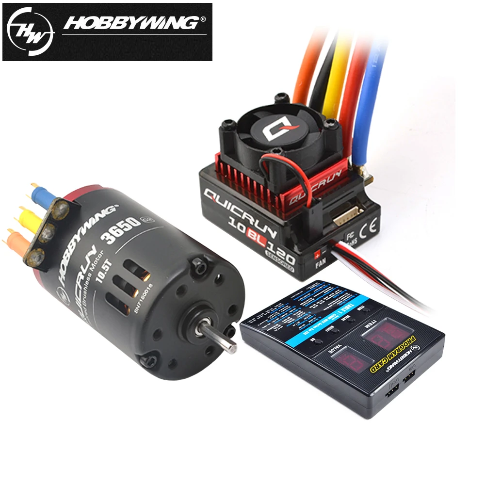 HobbyWing QuicRun 3650 G2 Brushless Motor 10BL120 120A 2-3S ESC+LED Program For RC 1/10th Touring Cars/Buggies/Drift Cars Toys