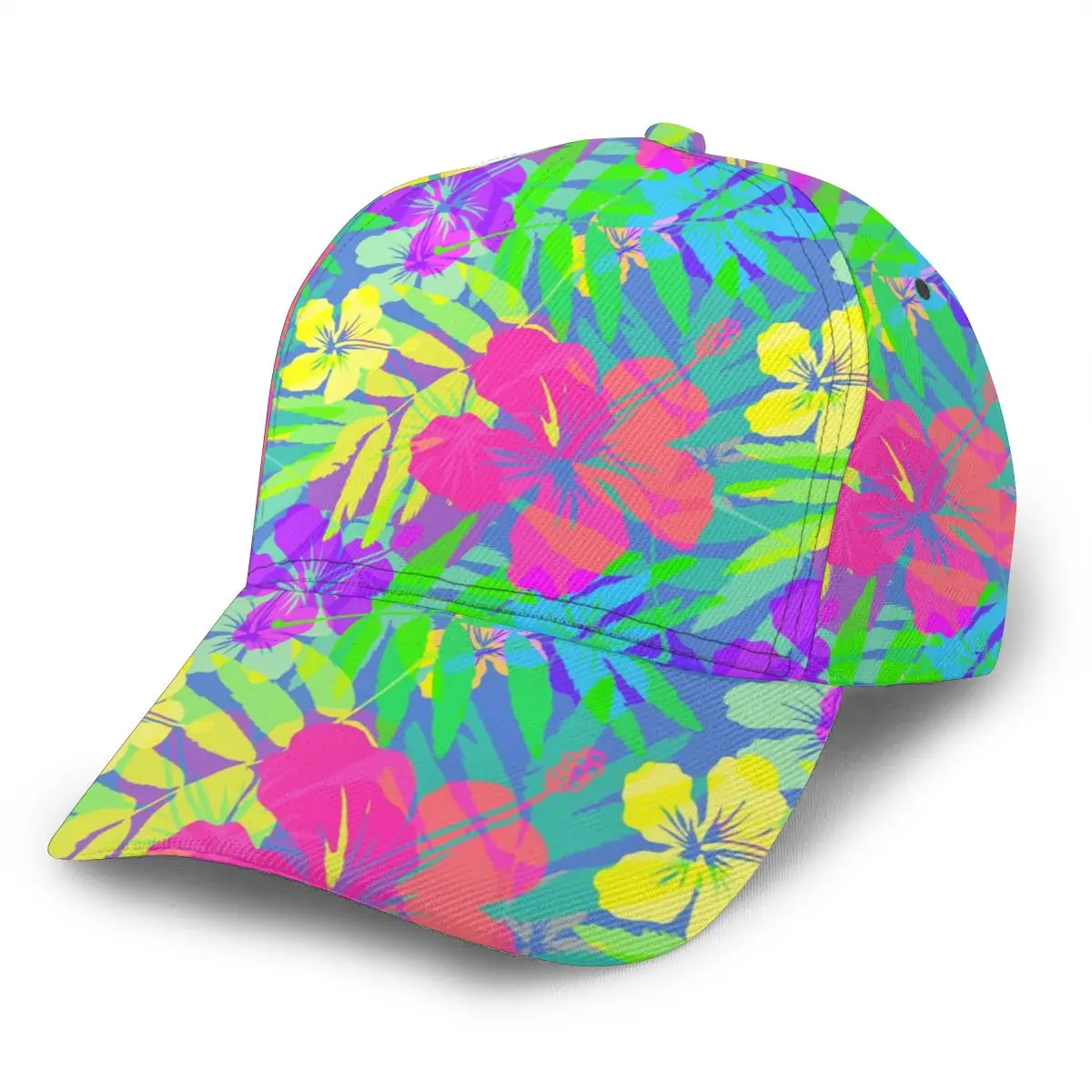 Tropical Flowers And Leaves Colorful Outdoor Sport Caps Baseball Hat Men Women Visor Cap Baseball Cap Street Hip Hop Caps