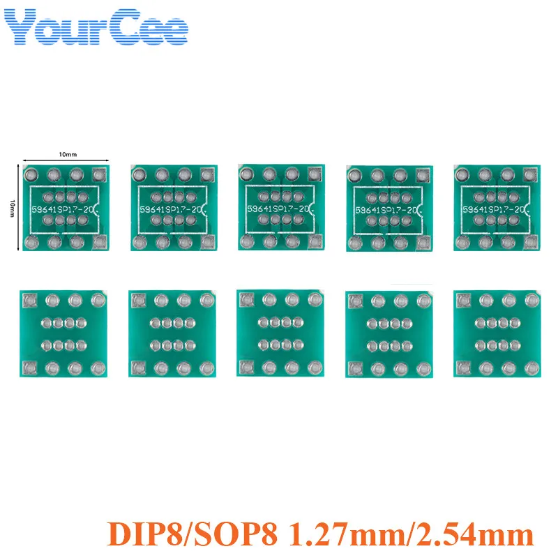 50 sztuk/5 sztuk SOP8 Turn DIP8 SMD do DIP IC Adapter gniazdo konwertera płyta 1.27mm do 2.54mm rozstaw rozstaw tablica transferowa