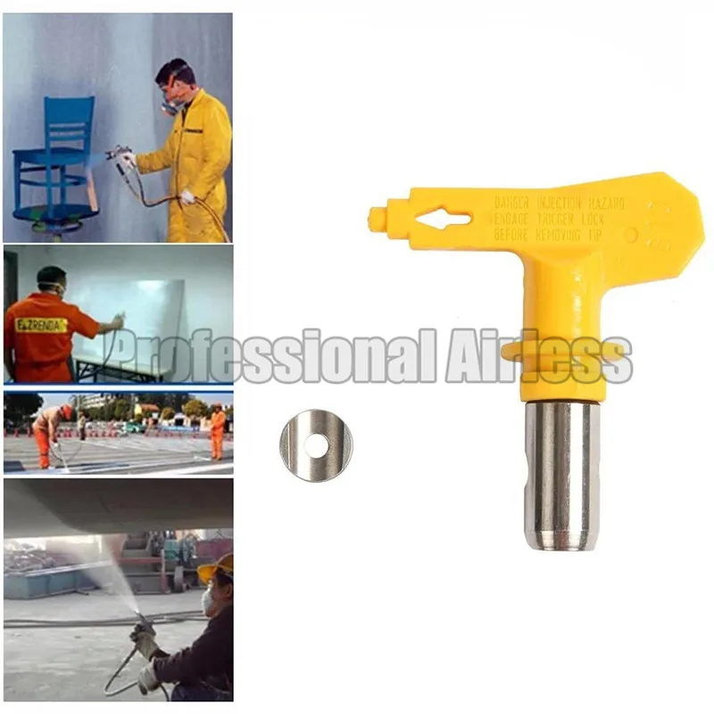 Airless Yellow Tips Steel Tip Gasket for High Pressure Spray Gun Seat Guard Spray Guide 109/209/609/517/525/303/415/621/335/221