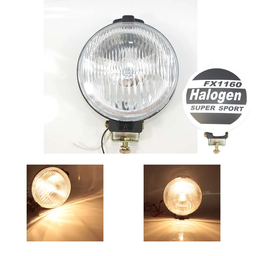 6-calowa żarówka FX1160 Super Sport halogenowe światło punktowe H3 12V55W białe/żółte szkło