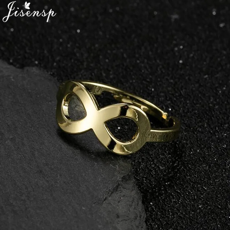 Romantic Eternity Infinity Couple Ring Stainless Steel Endless Love Symbol Engagement Rings for Women Jewelry Valentine\'s Day