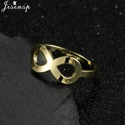 Romantic Eternity Infinity Couple Ring Stainless Steel Endless Love Symbol Engagement Rings for Women Jewelry Valentine's Day