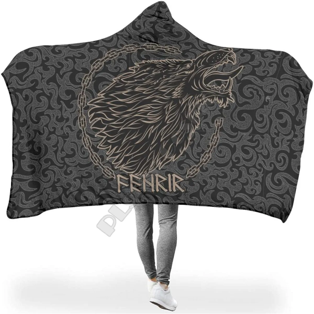 

Viking Tattoo Hooded Blanket 3D printed Wearable Blanket Adults Kids Various Types Hooded Blanket Wearable 13