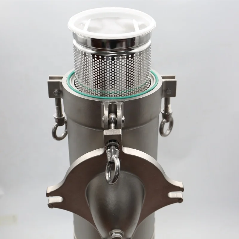 Stainless 304 top entry single bag filter housing chemical filter machine