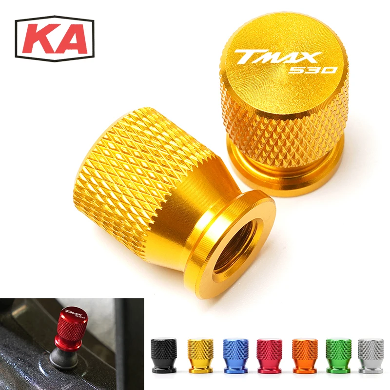 For YAHAMA TMAX TMAX530 530 Universal Motorcycle CNC Accessories Aluminum Vehicle Wheel Tire Valve Stem Caps Covers With logo