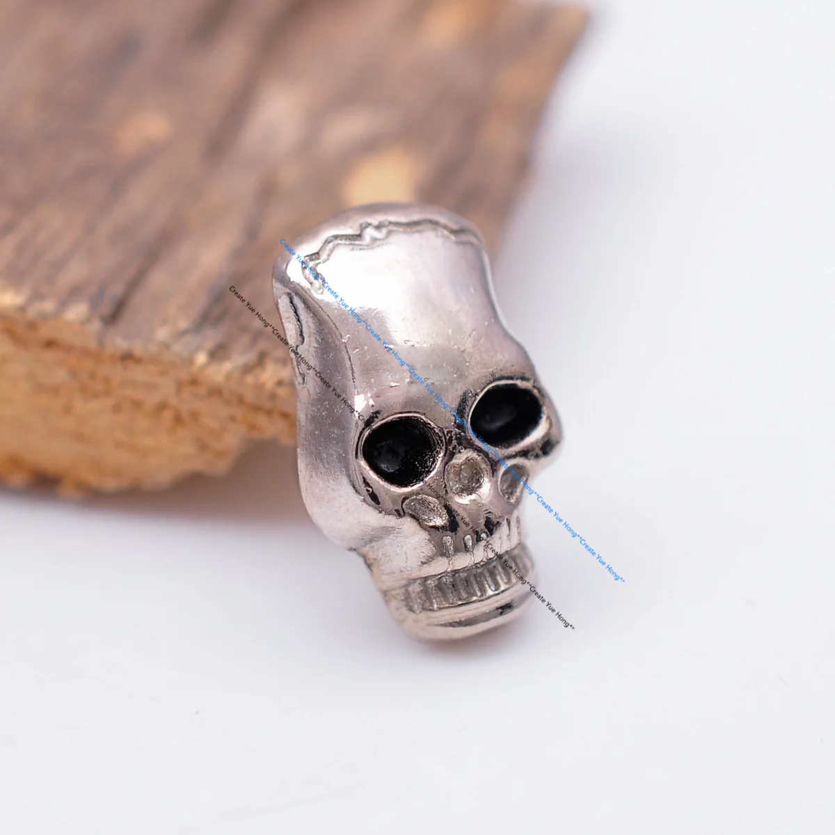 9*15MM Biker Bling Silver Skull Head Leather Craft Belt Bracelet Bag Rivets Studs Tacks Concho For Shoes Jackets Garment