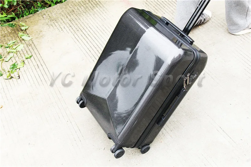 New Type A 20'' 20 Inches Dry Carbon Fiber Glossy Finish Luggage Case with TSA Custom Coded Lock  & Omni-directional Wheels