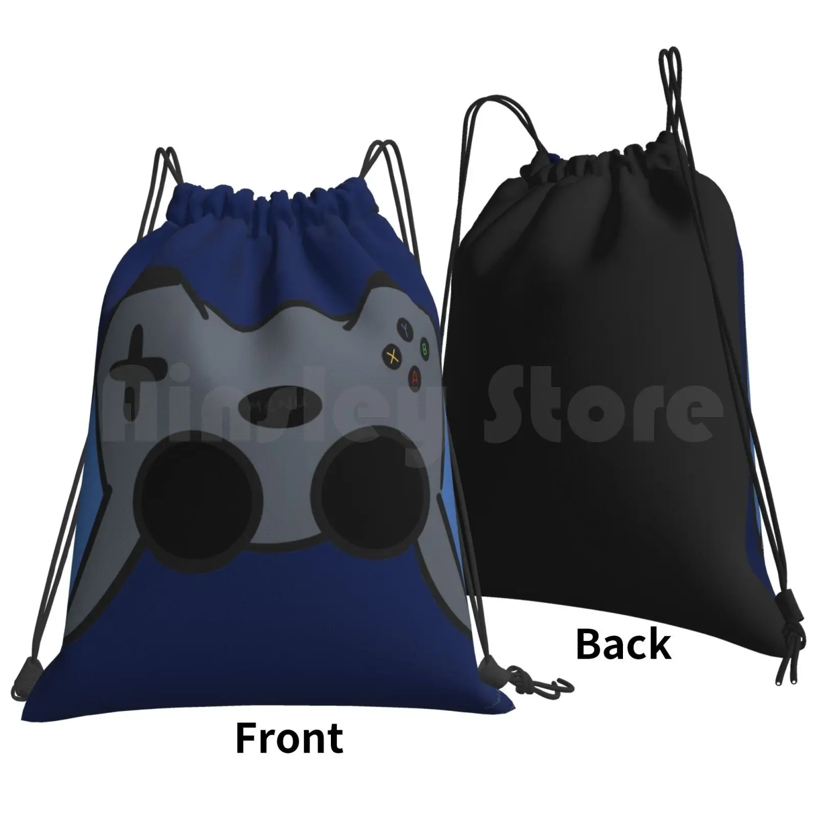 Game On Backpack Drawstring Bag Riding Climbing Gym Bag Game Controller Video Games Kids Trueartbybrenda