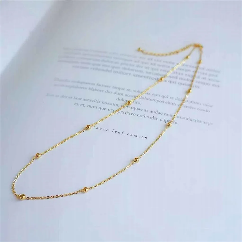316L Stainless steel gold colour Ball pendant Necklace Fashion jewelry Minimalist chain necklace fashion women\'s jewelry