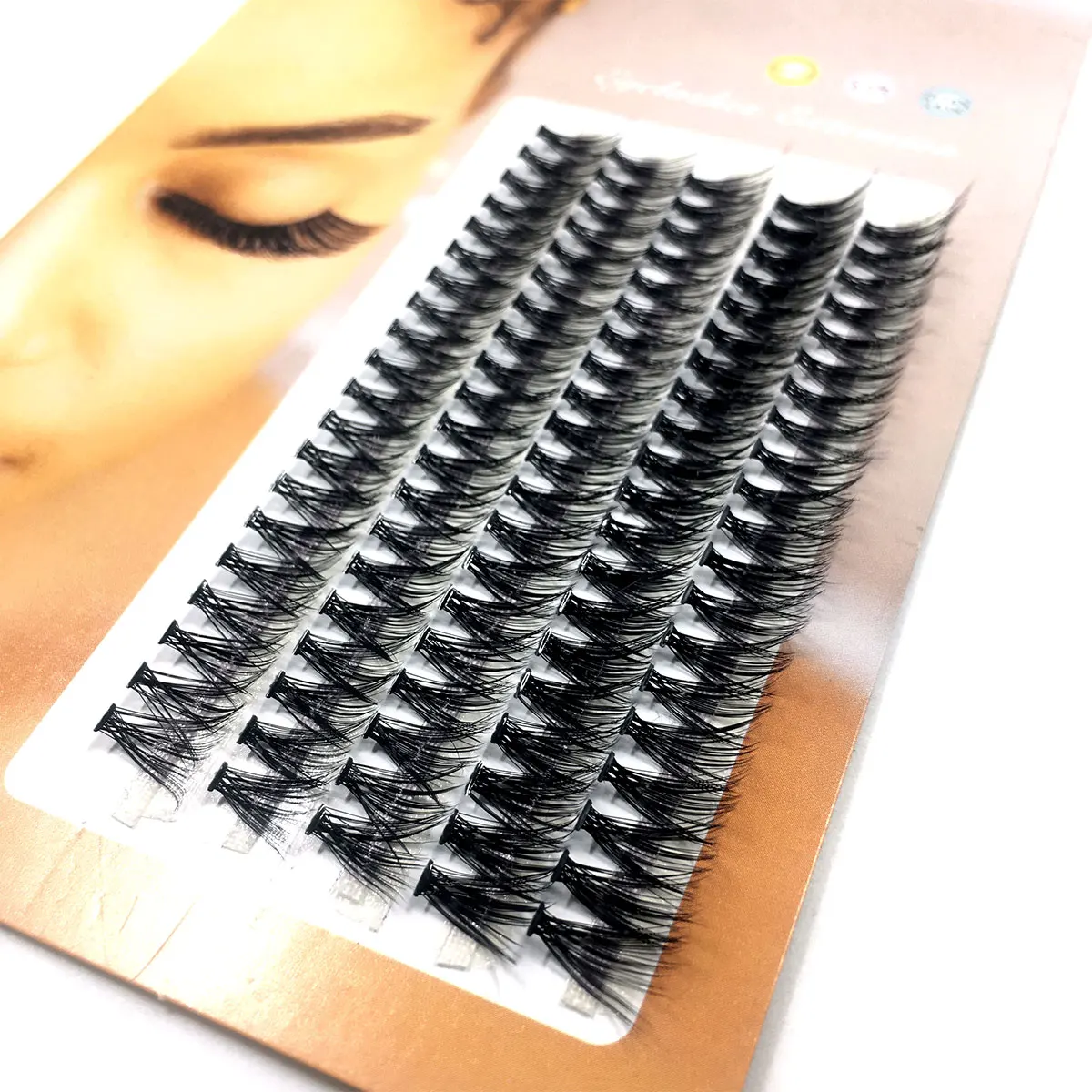 Hot 100 Clusters/box Cluster eyelashes thick 10D-40D Individual eyelash extension lashes bunches professional faux eye lashes