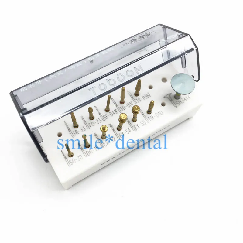 

12PCS/KIT Dental burs for Teeth preparation kit anterior posterior ceramics zirconia crown Dental diamond burs